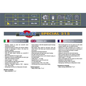 SEGA A NASTRO MACC 215M - 380V SPECIAL TRIFASE  MACCHINA PROFESSIONALE PER USO ANCHE DOMESTICO  80 M/1' TAGLIO 'DIAMETRO 150 Piatto L=220x155 (2060x20) 