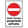 CARTELLI -PROPRIETA' PRIVATA VIETATO L'ACCESSO- CM.30X20CA20X30-05 IN PLASTICA [ COD. : 996K ]