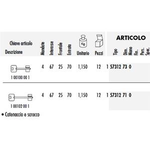 SER.CISA SICUR. D/MAPPA INFILARE X PROFI LATI 4 MANDATE+SCROCCO 57312-73-0  [ COD. : 1456 ]