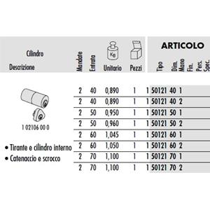 SER.CISA APPL.DOPPIO CIL.FISSO 2 MANDATE+ SCROCCO E CATENACCIO 50121-40-1   MISURA :D40 [ COD. : 600Y-D40 ]