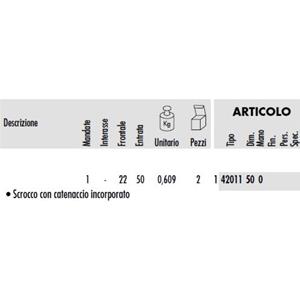 SER.CISA X CANCELLI CIL.SFILABILE SCROCCO C/MANDATA FORO MM.50 42012-50-0 S/CILINDRO [ COD. : 4248 ]