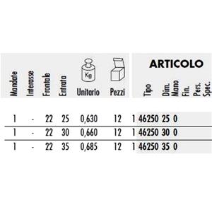 SER.CISA INFILARE X PROFILATI 3 CHIUSURE+ CATENACCIO + RULLO S/CILINDRO46250-25-0   MISURA :25 [ COD. : 8272-25 ]