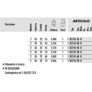 SER.CISA INFILARE X LEGNO C/SCROCCO + 1 MANDATA BOCCHETTA OTT. 5C110-35-0 X DEFENDER  MISURA :35 [ COD. : 572T-35 ]