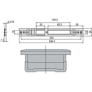 CONTROPIASTRE CISA ACC.VERN.NERO REGOL. X SERR.PROFILATI ALLUMINIO 06463-74-0 SERIE 16000-46000 [ COD. : 254H ]