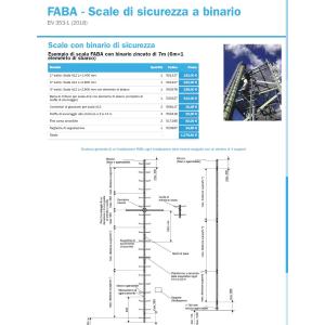 SCALA ANTICADUTA KIT L=7280 CON SBARCO IN COPERTURA FABA PER EDIFICI PREFABBRICATI E CIVILI - RICHIEDERE IL CATALOGO