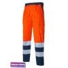 PANT.COTTON/POLY ARANCIO HV/BLU - Tg. 6XL - Cod. 831HV-CAL