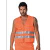 GILET COTTON/POLY ARANCIO HV MULTITASCHE - Tg. 3XL - Cod. 840HV